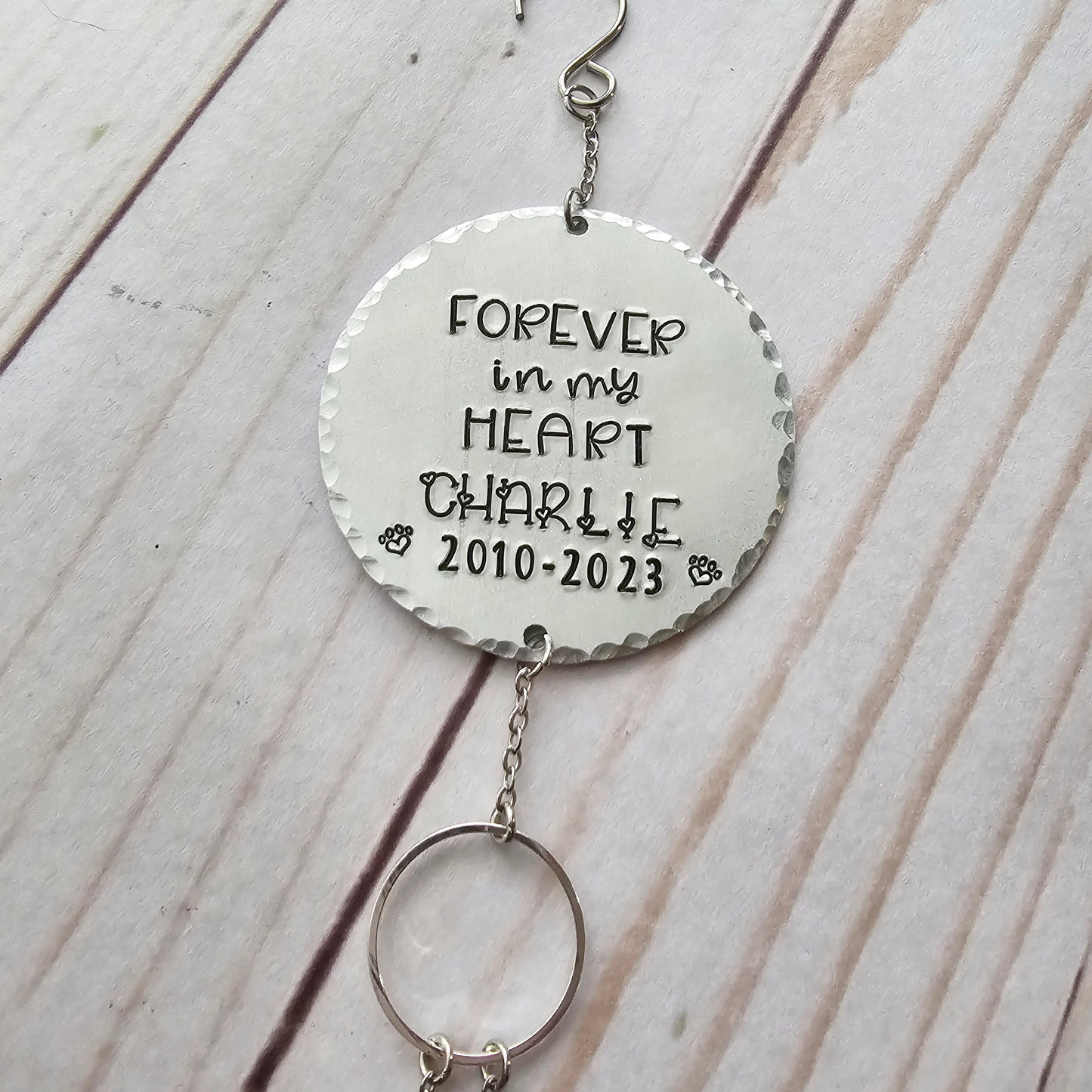 Rainbow Bridge Pet Memorial Suncatcher, Unique Pet Sympathy Gift, Pet Remembrance Ornament, Loss of Dog or Cat, Forever In My Heart with Pets Name, Crystal Dog Gifts