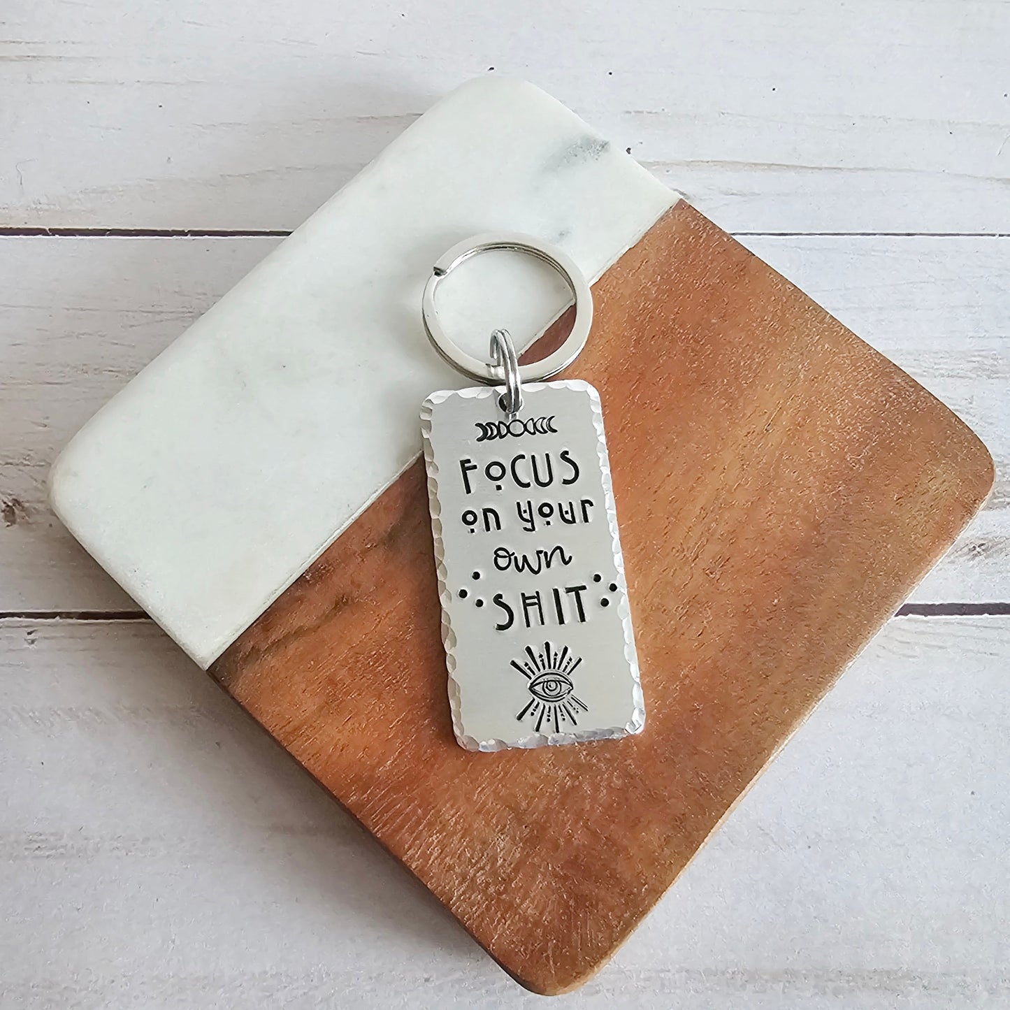 Focus On Your Own Shit, Funny Inspirational Keychains for Women, Witchy Aesthetic, Do It For You, Cute Gift for Friend