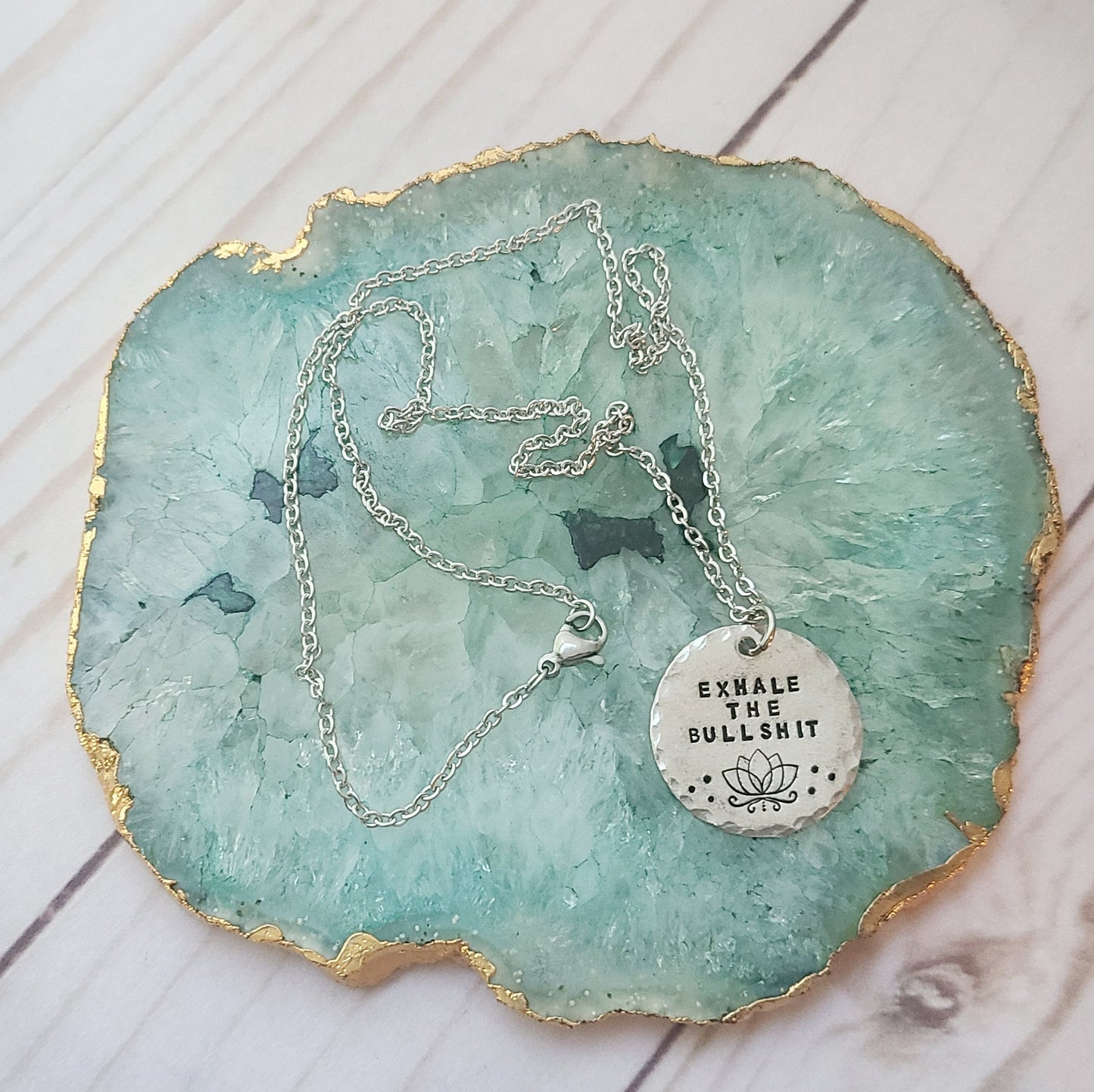 Exhale The Bullshit Necklace