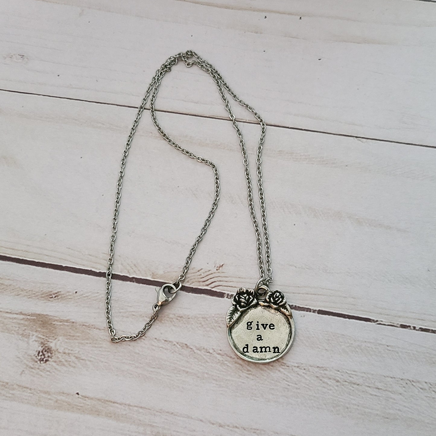 Give A Damn - Floral Border Necklace