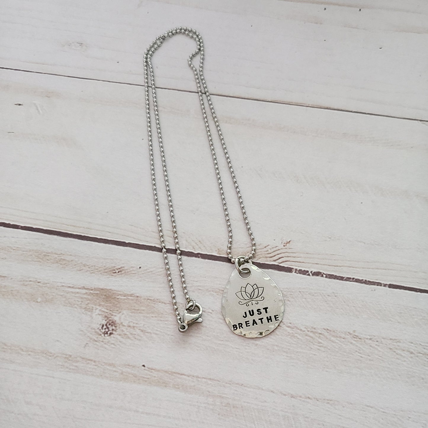 Just Breathe - Drop Shaped Necklace