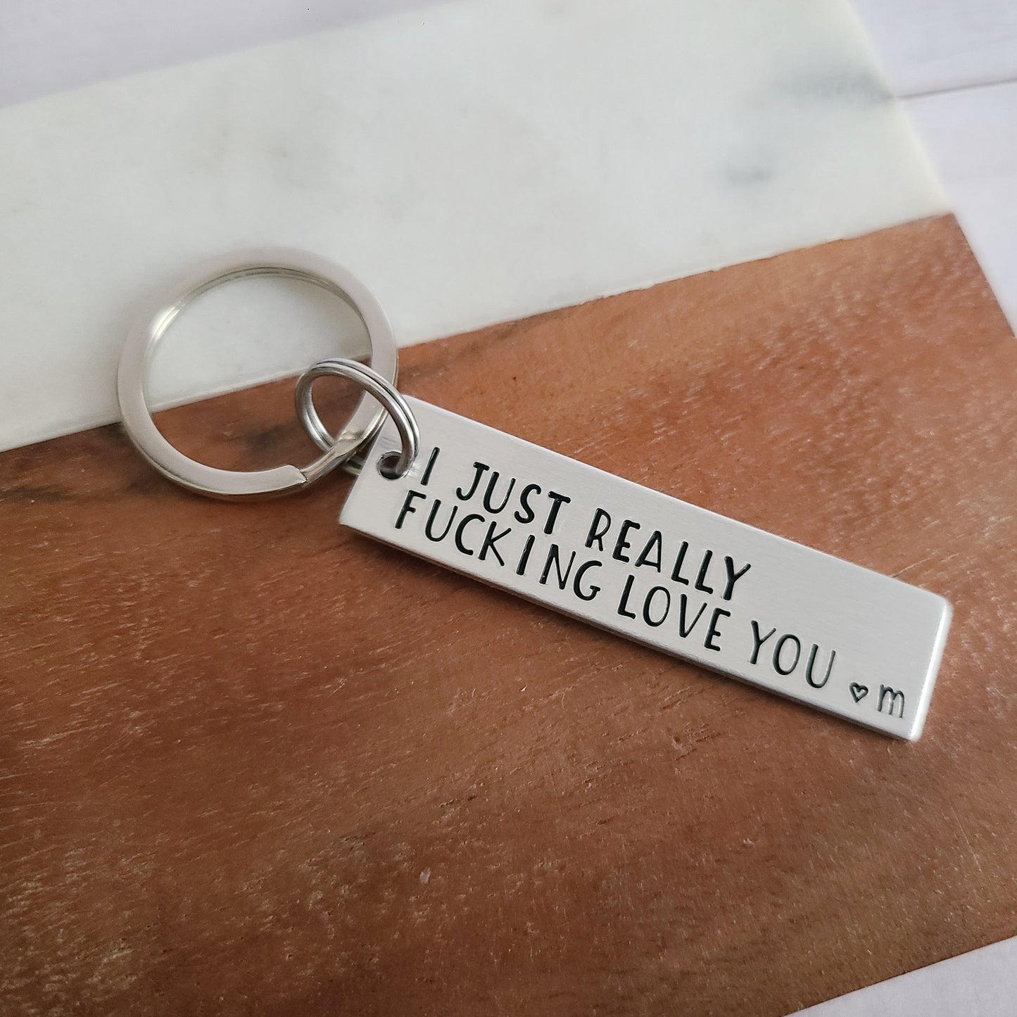 I Just Really Fucking Love You Keychain - Funny Valentine's Day Keychain for Him, Gifts for Boyfriend, Dark Valentine