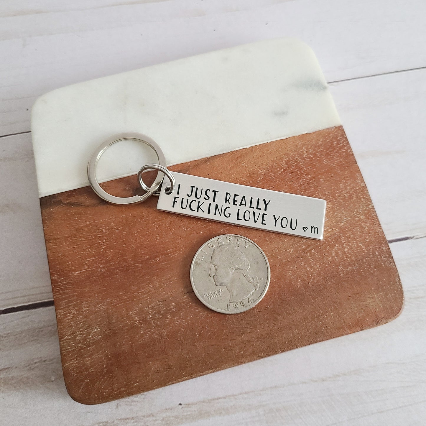 I Just Really Fucking Love You Keychain - Funny Valentine's Day Keychain for Him, Gifts for Boyfriend, Dark Valentine