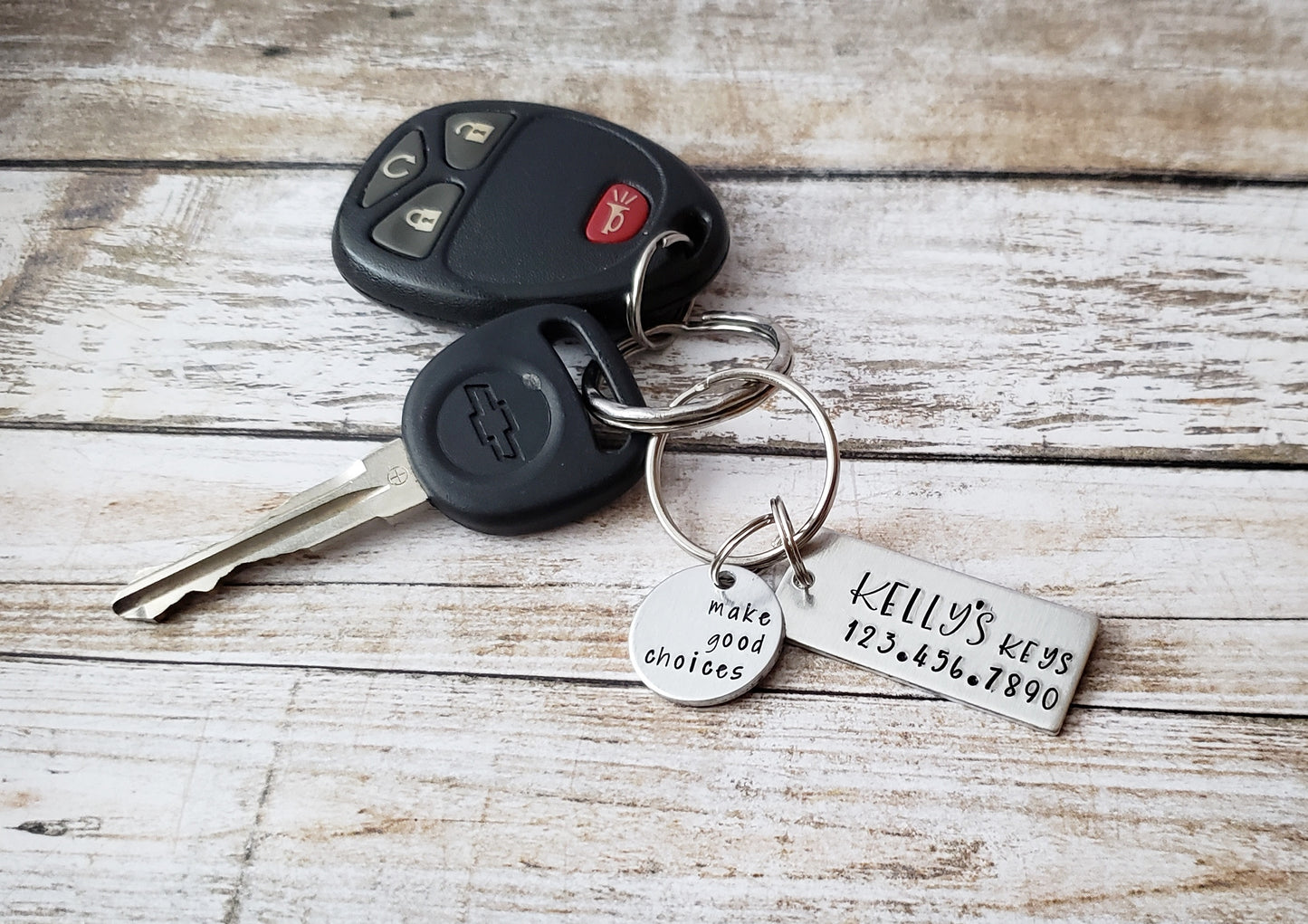 Personalized New Driver Keychain with Name and Phone Number