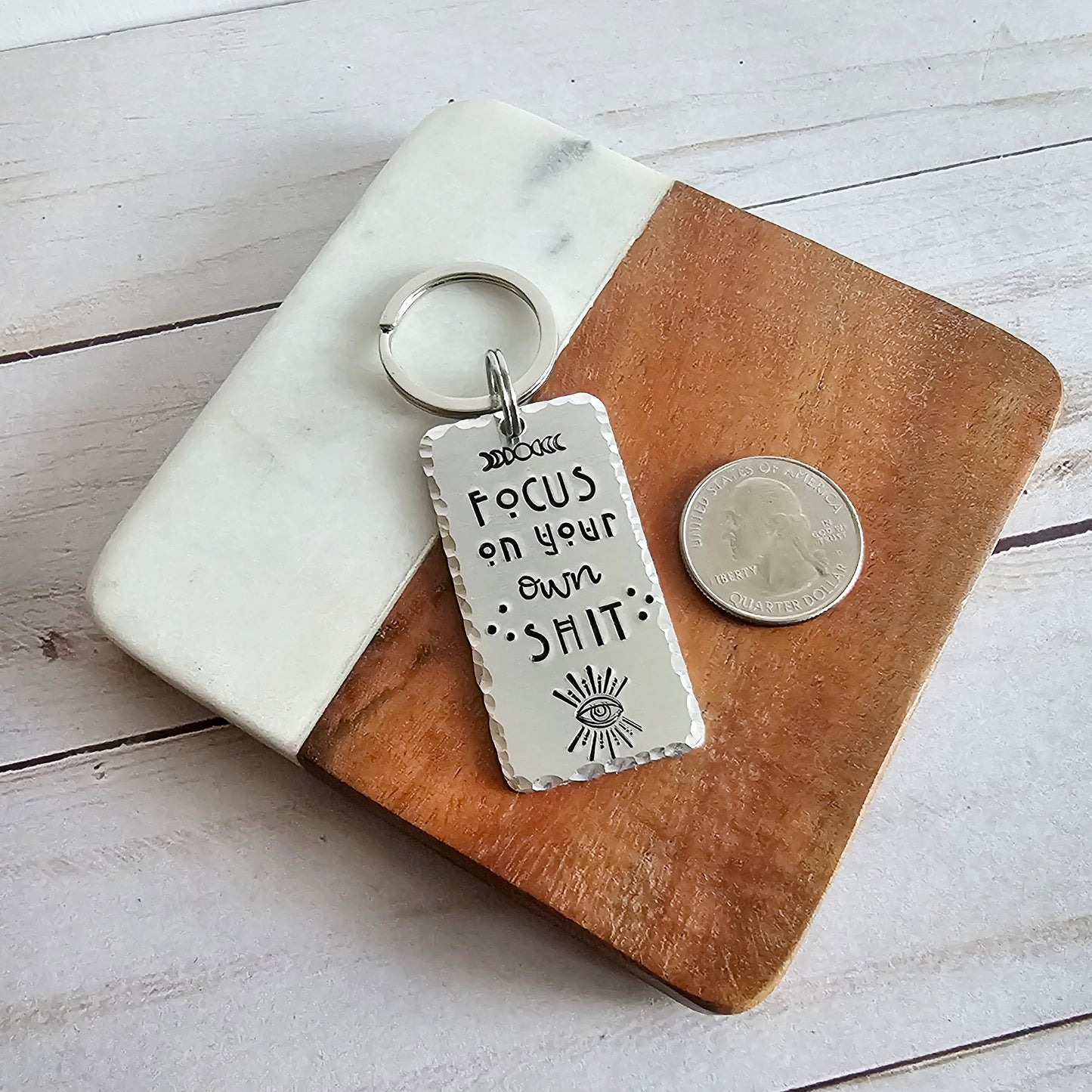 Focus On Your Own Shit, Funny Inspirational Keychains for Women, Witchy Aesthetic, Do It For You, Cute Gift for Friend