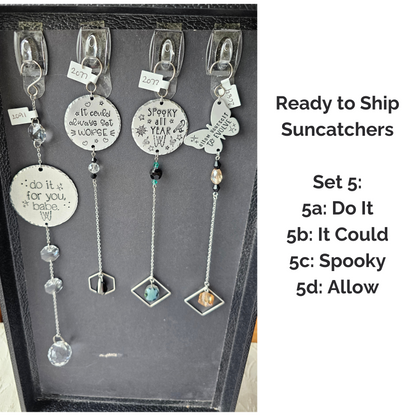 Unique Hand Stamped Suncatchers, Cute Window Prism Makers, In Stock and Ready to Ship