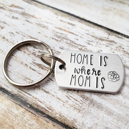 Home Is Where Mom Is Keychain