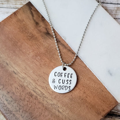 Coffee & Cuss Words Necklace