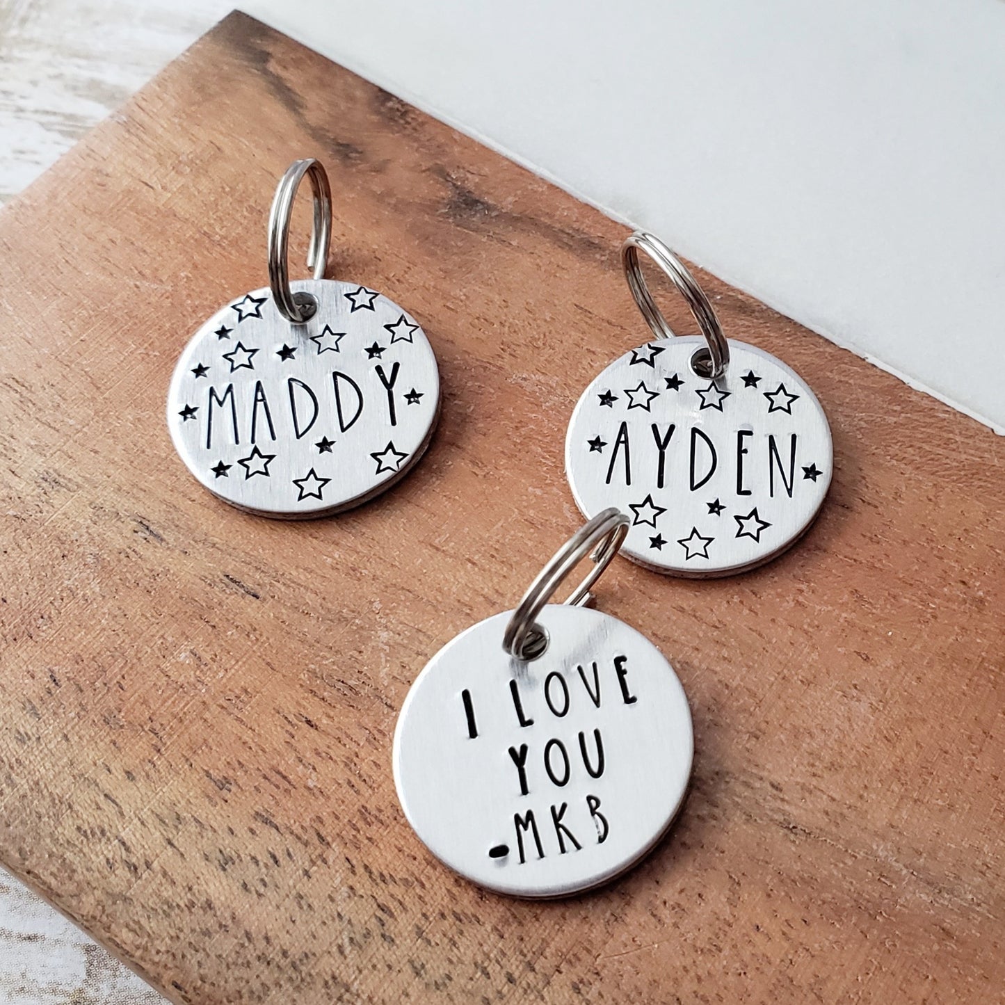Add On - Personalized Charm for Keychains - Round or Heart
