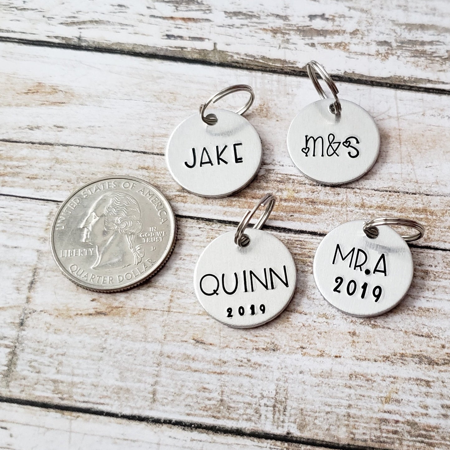 Add On - Personalized Charm for Keychains - Round or Heart