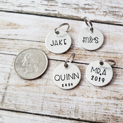 Add On - Personalized Charm for Keychains - Round or Heart