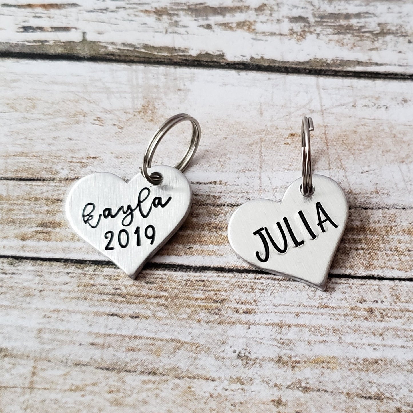 Add On - Personalized Charm for Keychains - Round or Heart