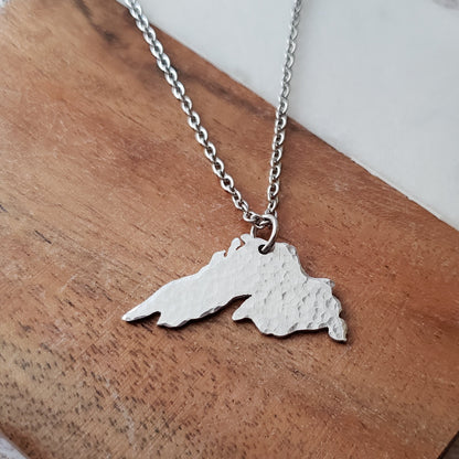 Lake Superior Hand Cut Pendant