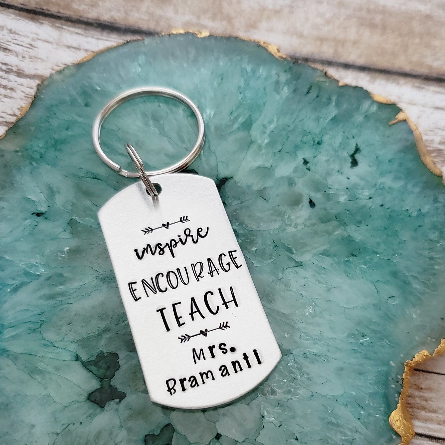 Inspire Encourage Teach Keychain for Teacher