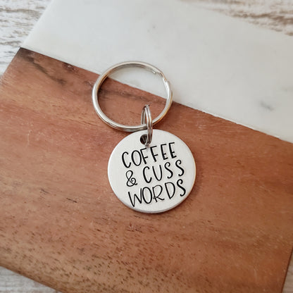 Coffee and Cuss Words Keychain