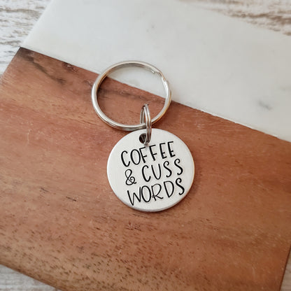 Coffee and Cuss Words Keychain