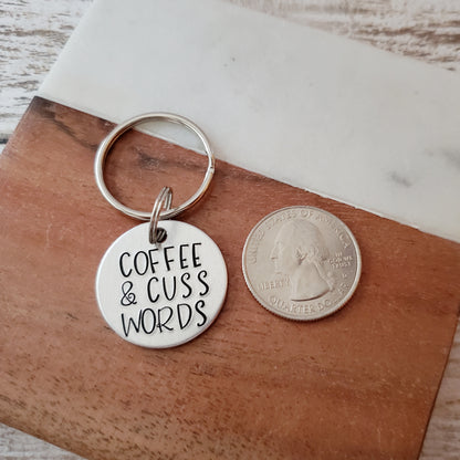 Coffee and Cuss Words Keychain