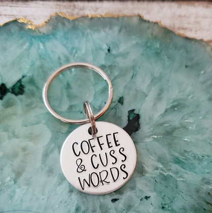 Coffee and Cuss Words Keychain