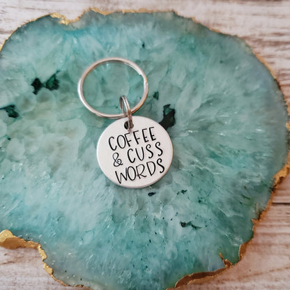 Coffee and Cuss Words Keychain