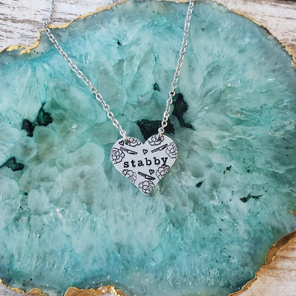 Stabby Heart Shaped Necklace