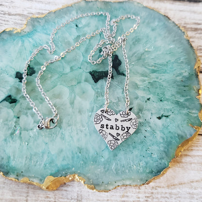 Stabby Heart Shaped Necklace