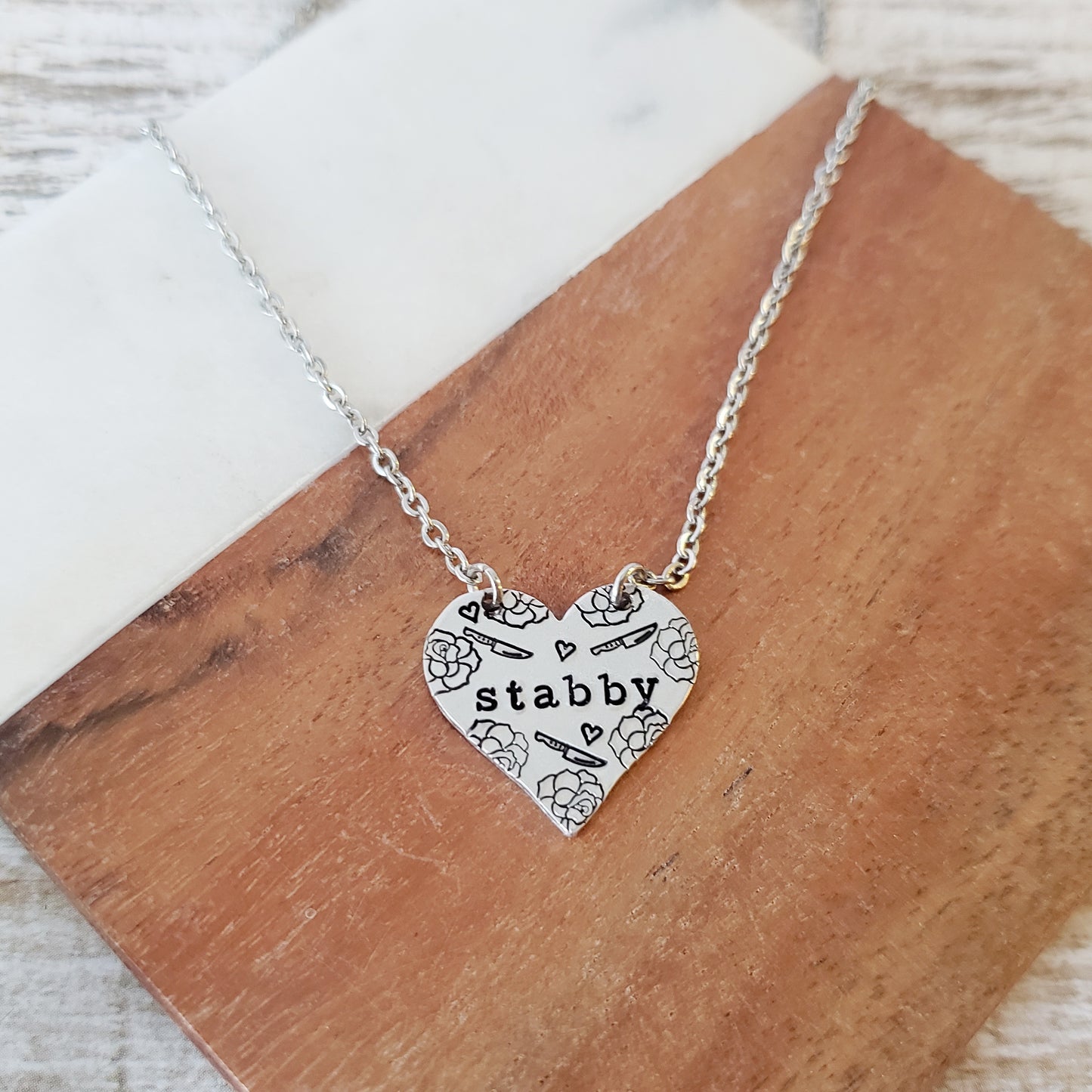 Stabby Heart Shaped Necklace