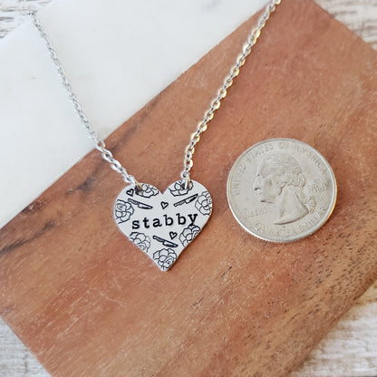 Stabby Heart Shaped Necklace