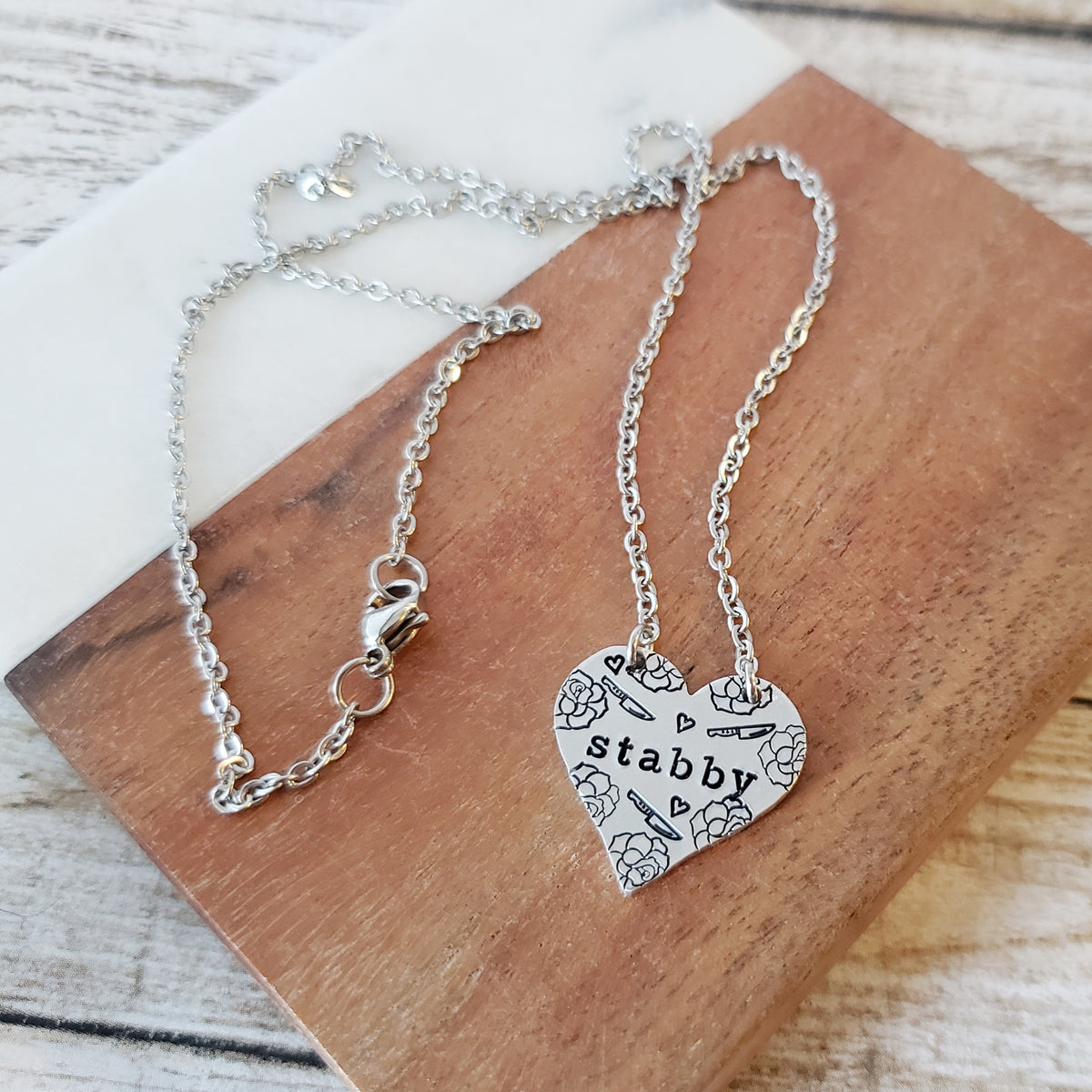 Stabby Heart Shaped Necklace