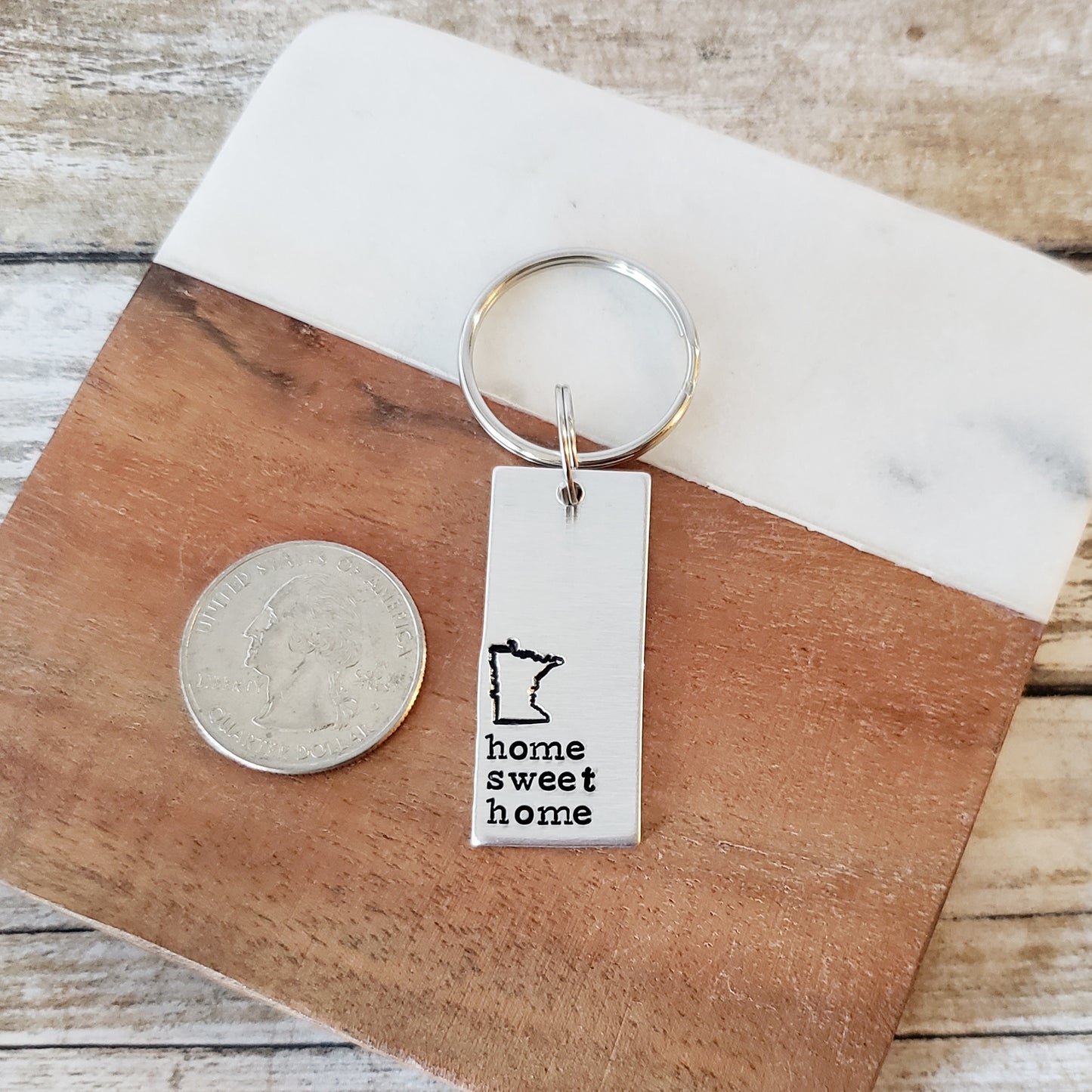 Minnesota Home Sweet Home Keychain