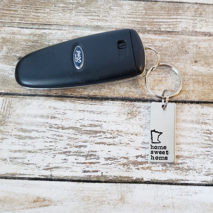 Minnesota Home Sweet Home Keychain