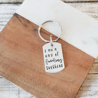 I Am A Ray Of Fucking Sunshine Keychain