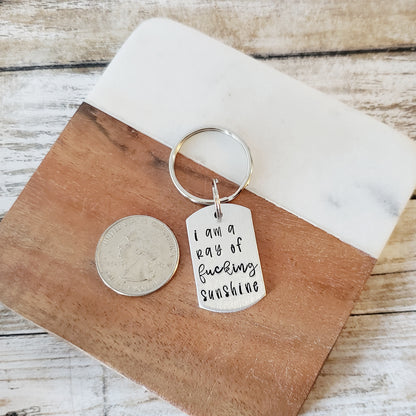 I Am A Ray Of Fucking Sunshine Keychain