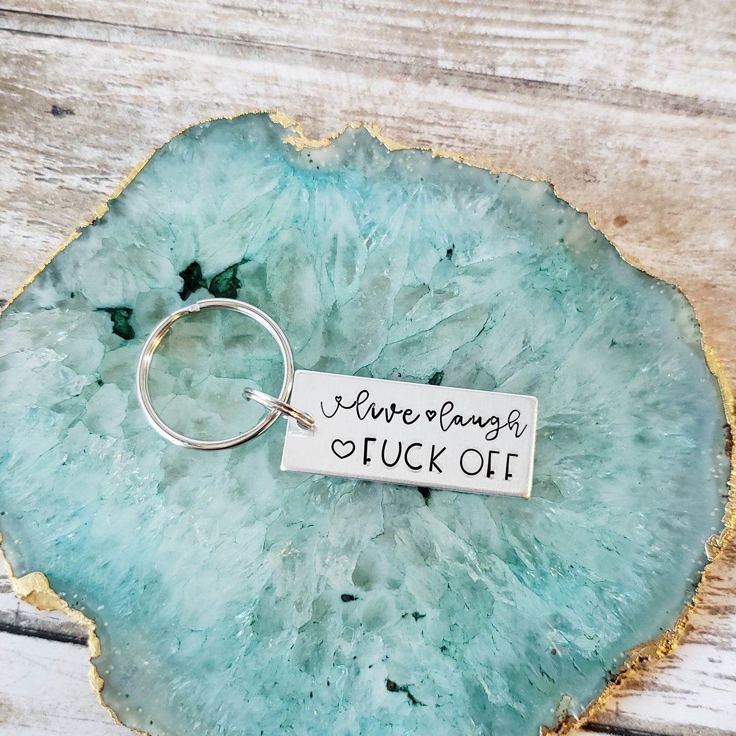 Live Laugh Fuck Off Keychain