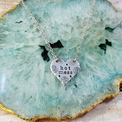 Hot Mess Heart Necklace