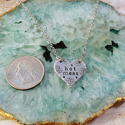 Hot Mess Heart Necklace