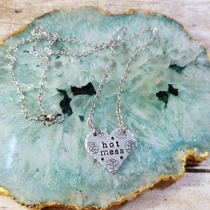 Hot Mess Heart Necklace