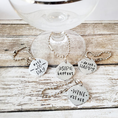 Wine Themed Wine Charms