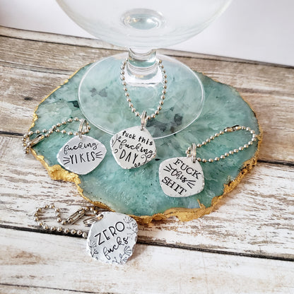 Fuck Themed Wine Charms