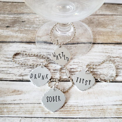 Drunk Themed Wine Charms