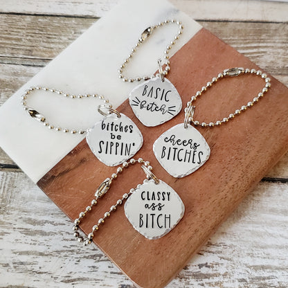 Bitches Themed Wine Charms, Funny Hostess Gifts, Bachelorette Party Favors