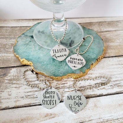 Nurse Themed Wine Charms