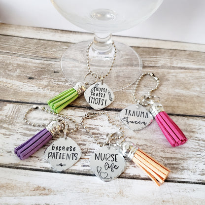 Nurse Themed Wine Charms