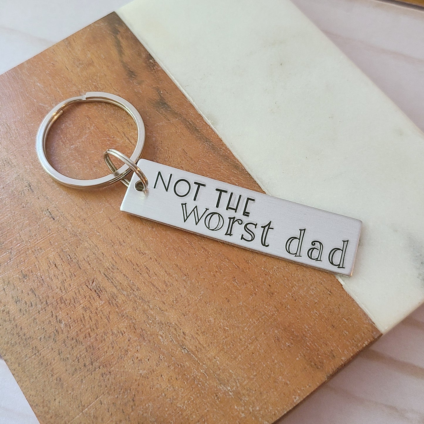 Not The Worst Dad Key Chain