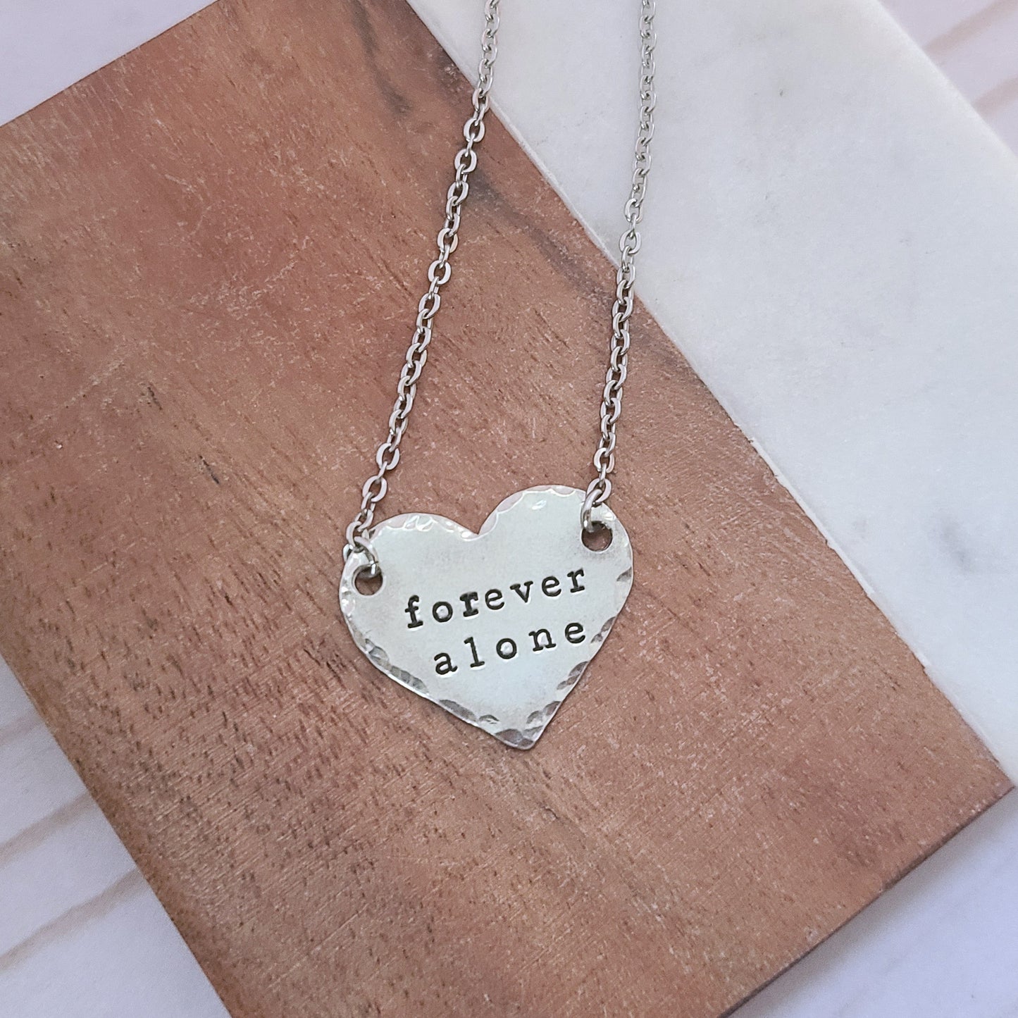 Forever Alone Heart Necklace