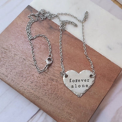 Forever Alone Heart Necklace