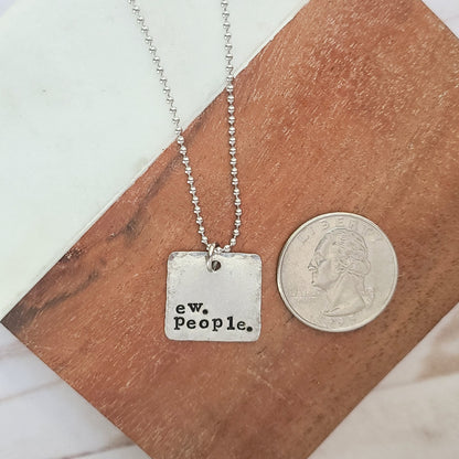 Ew People Square Necklace