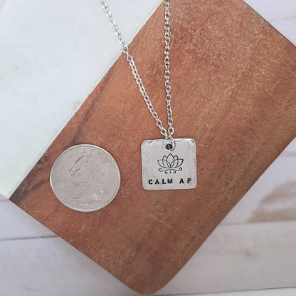 Calm AF Square Necklace
