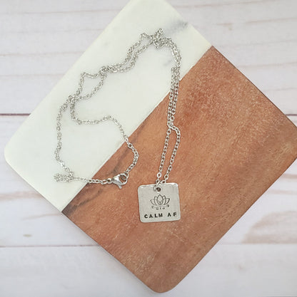 Calm AF Square Necklace