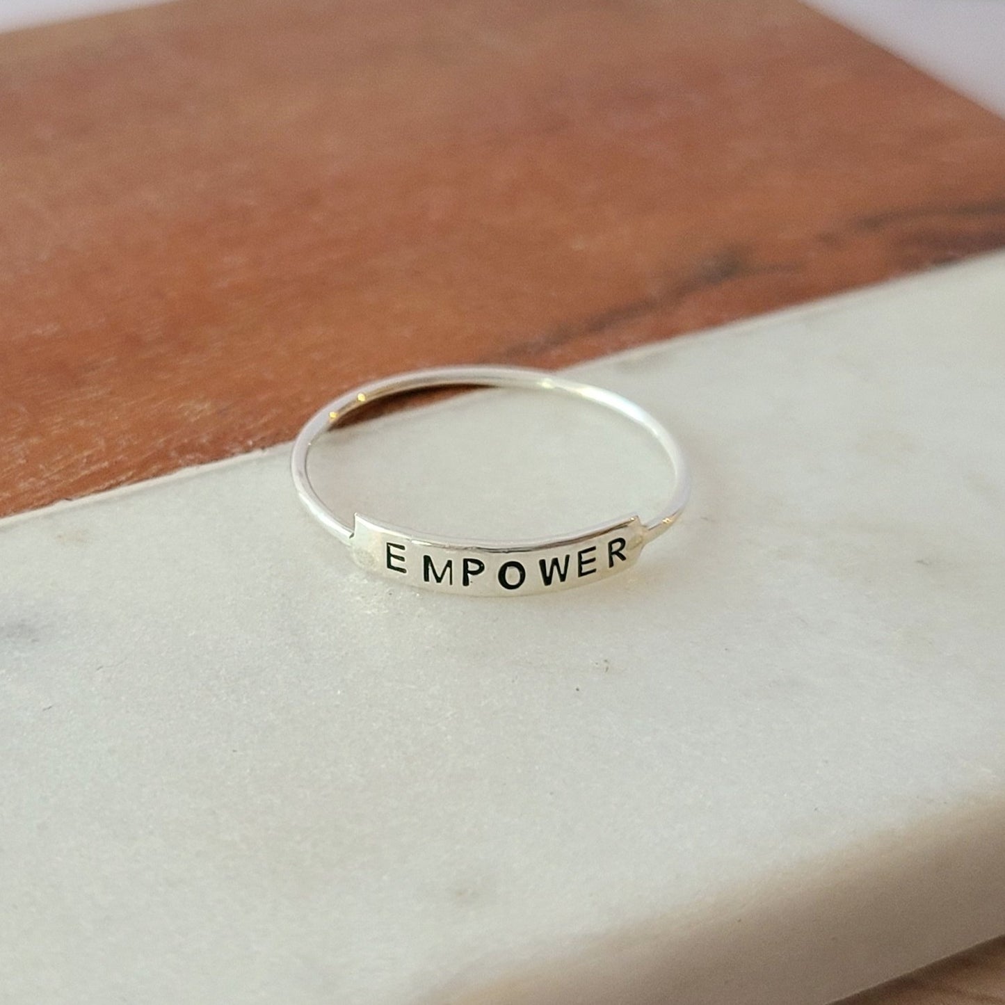 Sterling Silver Thin Tab Ring