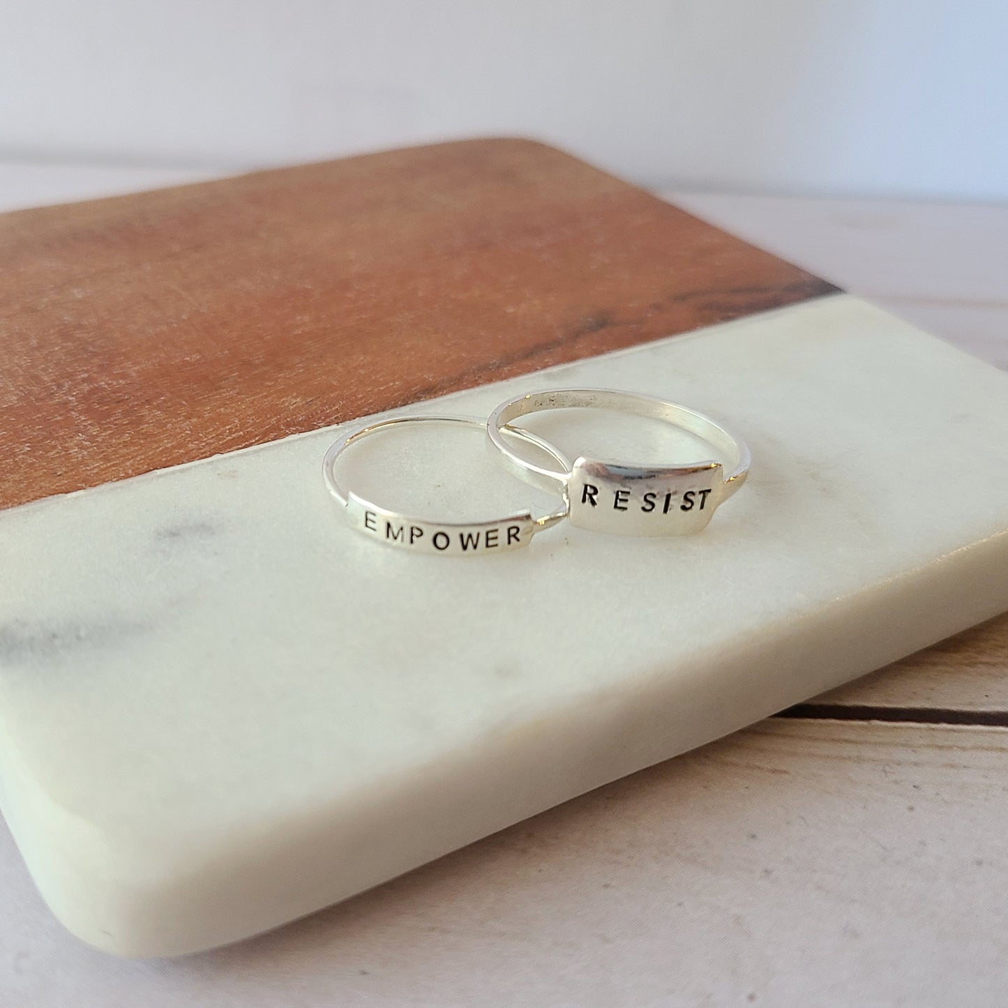 Sterling Silver Thin Tab Ring